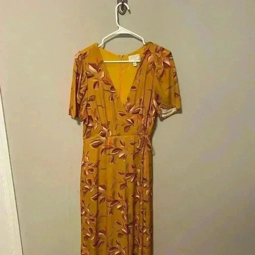 Greylin  Mustard Yellow Jumpsuit Size Medium - Picture 3 of 3